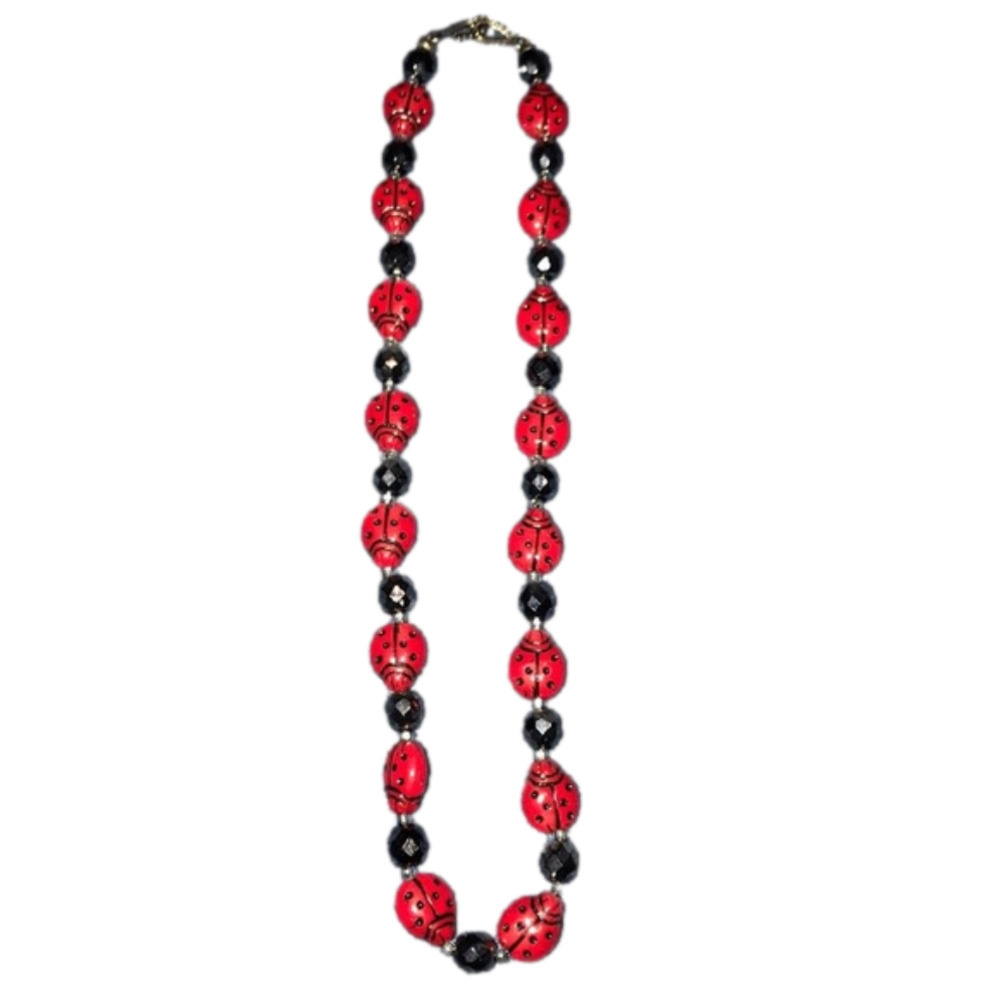 𝅺LADYBUG necklace, homemade, NEW